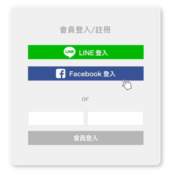 社群帳號快速登入